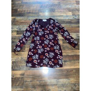 Charles‎ Henry Maroon Floral Mini dress